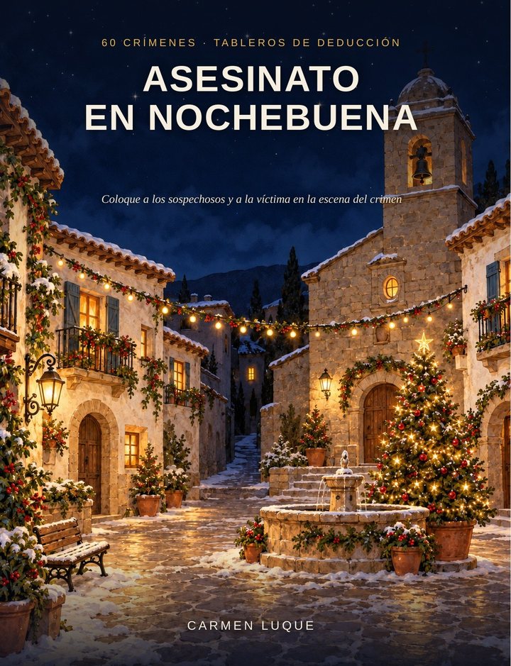 Portada de Asesinato en Nochebuena, primer volumen de Los casos de Carmen Luque